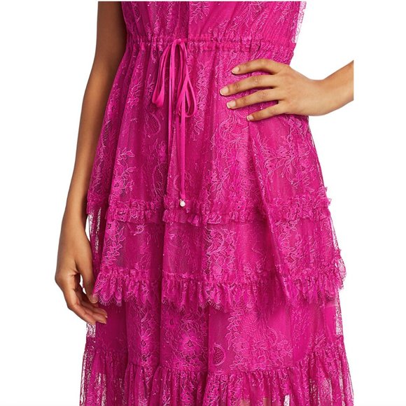 SOLD! Alexis Magdalina Pleated Lace Halter - Picture 7 of 9